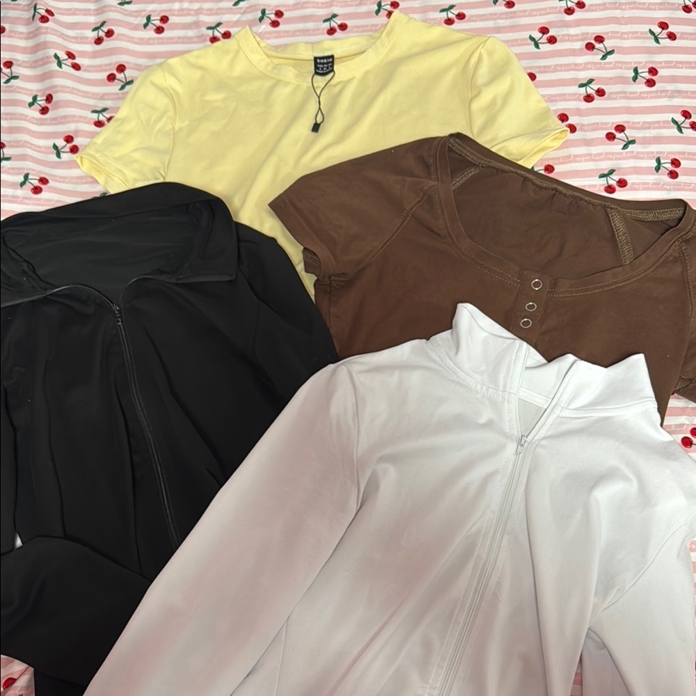 Trendy Women's Tops Collection - Black, White, Brown, yellow